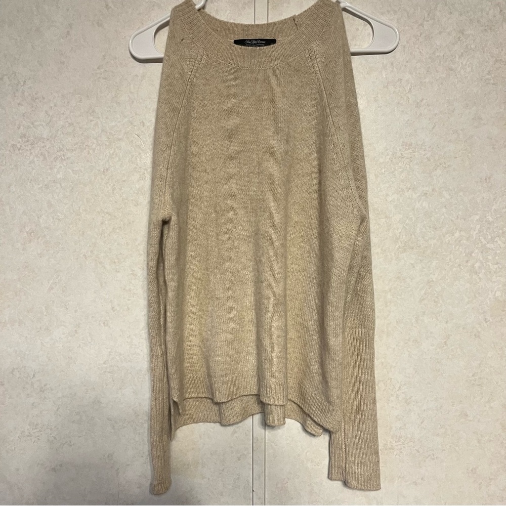 Saks Fifth Avenue Tan Cowl Neck Sweater‎